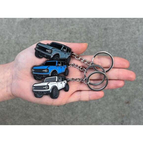 Bronco Keychain Accessories 4 door key chain Ford Bronco Toy Truck Key Chain - Picture 3 of 10